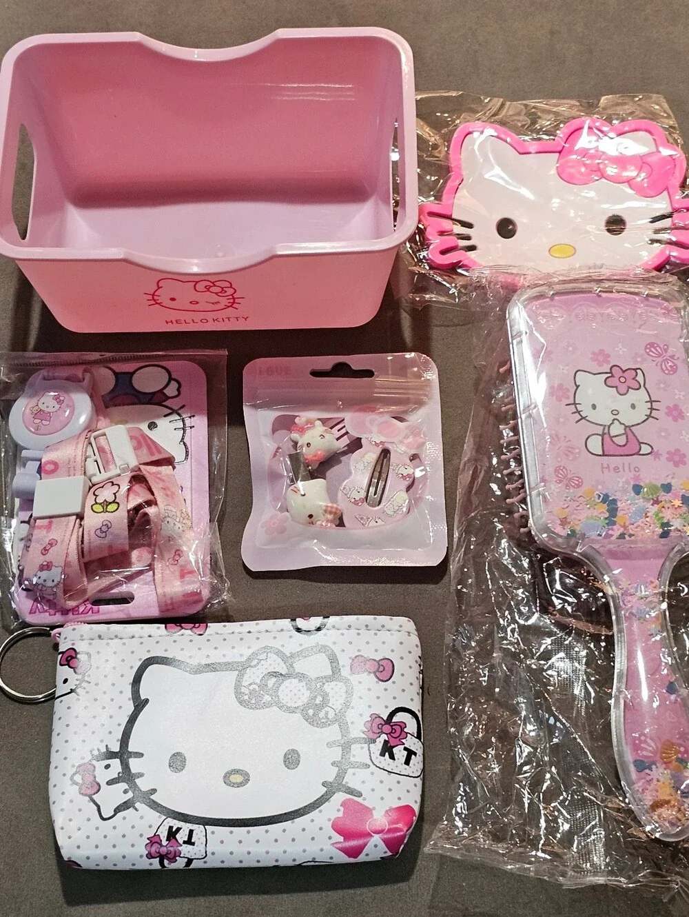 HK Pink Teens Or Kids Accessories Basket Set - Ideal For Gift